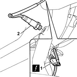 Rear lambda probe with catalitic converter r r