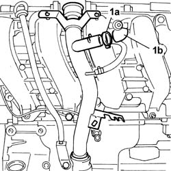 Engine oil vapour intake pipe - r + r