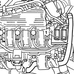 Engine oil vapour intake pipe - r + r