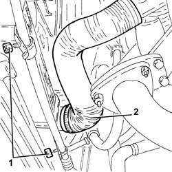 Engine cooling radiator support beam - r r