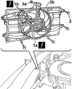 Radiator cooling fan - r r with air conditioner