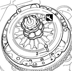 Clutch - r + r with gearbox removed