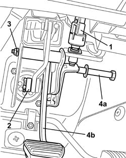 Brake pedal - r r for rhd versions