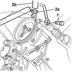 Power steering pump r r with interfering parts removed
