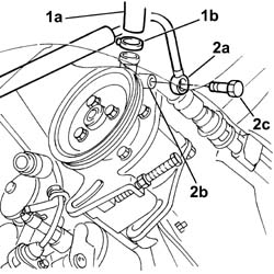 Power steering pump r r with interfering parts removed