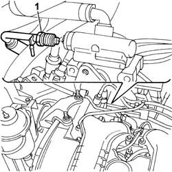 Power steering pump r r with interfering parts removed