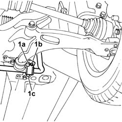 Front suspension stabilizer bar joint bushes - replace
