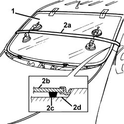 Windscreen glass r r including cleaning of housing