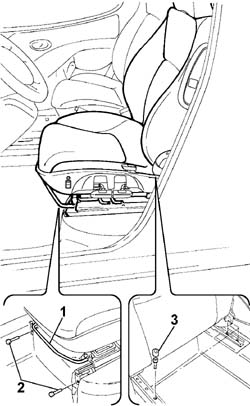 Front seat with side bag r r