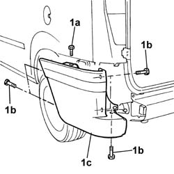 Rear bumper - side element