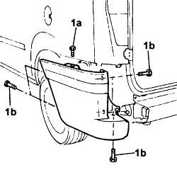 Rear bumper - side element