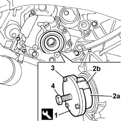 FRONT CRANK SHAFT COVER OIL SEAL - REPLACE