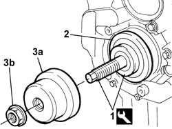 FRONT CRANK SHAFT COVER OIL SEAL - REPLACE