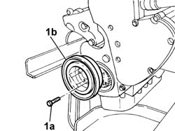 TOOTHED TIMING BELT - R R WITH ENGINE REMOVED