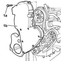 TOOTHED TIMING BELT - R R WITH ENGINE REMOVED