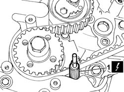 TOOTHED TIMING BELT - R R WITH ENGINE REMOVED
