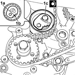 TOOTHED TIMING BELT - R R WITH ENGINE REMOVED