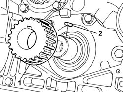 TOOTHED DRIVE PULLEY - R + R WITH TIMING BELT REMOVED