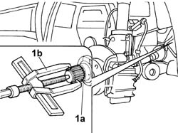 TOOTHED DRIVE PULLEY - R + R WITH TIMING BELT REMOVED
