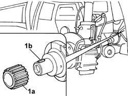 TOOTHED DRIVE PULLEY - R + R WITH TIMING BELT REMOVED