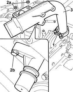 TURBOCHARGER UNIT - EXHAUST MANIFOLD - COUPLING SLEEVE AND EXHAUST PIPES - R R