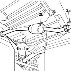 EXHAUST PIPE ATTACHMENT TO ENGINE - R + R