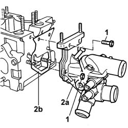 THERMOSTAT - R + R WITH CYLINDER HEAD REMOVED