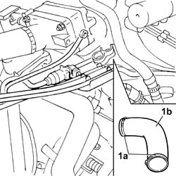 HOSE BETWEEN RIGID PIPE AND THERMOSTAT - R.R.