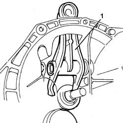 THRUST BEARING LINKAGE - R + R WITH GEARBOX REMOVED