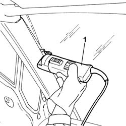 WINDSCREEN GLASS R R INCLUDING CLEANING OF HOUSING