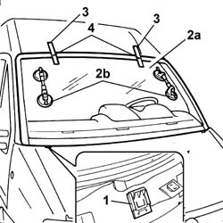 WINDSCREEN GLASS R R INCLUDING CLEANING OF HOUSING