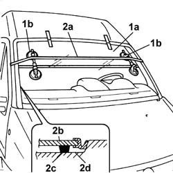 WINDSCREEN GLASS R R INCLUDING CLEANING OF HOUSING