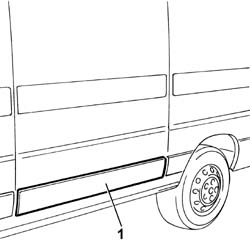SCUFF PANEL SIDE MOULDING (ONE) - R+R