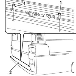 REAR BUMPER - CENTRAL ELEMENT