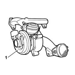 VARIABLE GEOMETRY TURBOCHARGER EXHAUST MANIFOLD ASSEMBLY SLEEVELEADING TO EXHAUST PIPE R R