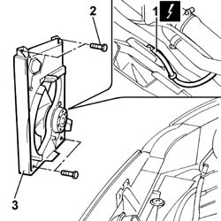 RIGHT RADIATOR COOLING FAN - R&R