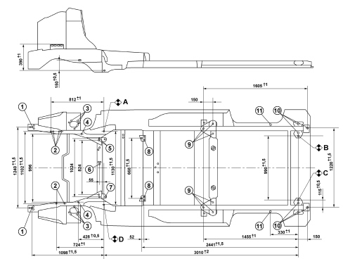 Underbody typical measurements