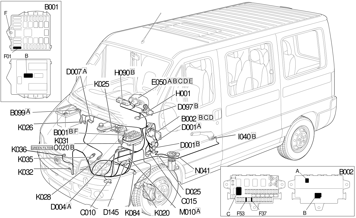 INSTRUMENT PANEL COMPONENT LOCATION