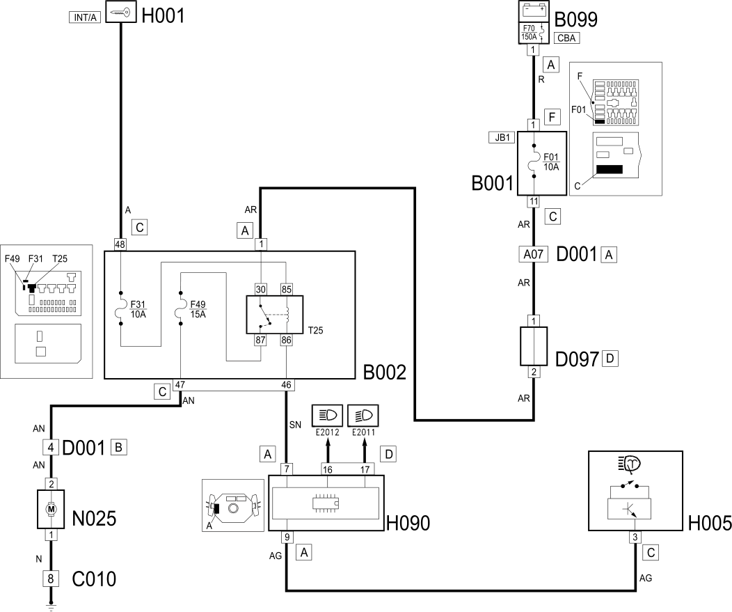 HEADLAMP WASHER WIRING DIAGRAM