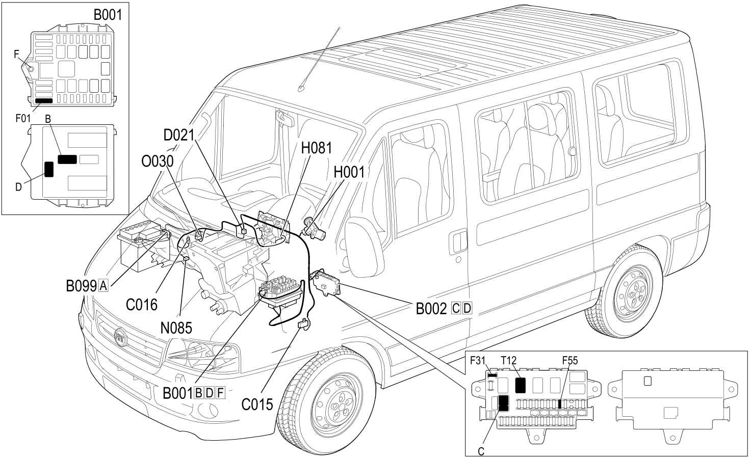 HEATER COMPONENTS LOCATION