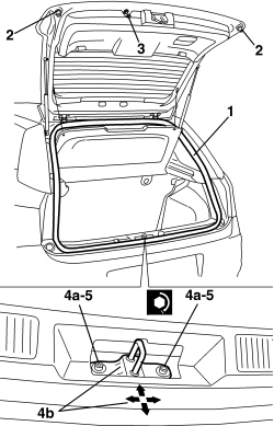 TAILGATE - ADJUST STRIKER AND ADAPT SEAL IF NECESSARY