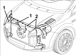 FRONT CROSSMEMBER WIRING - R.R