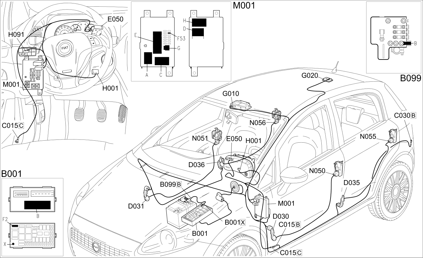COURTESY LIGHTS - COMPONENT LOCATION
