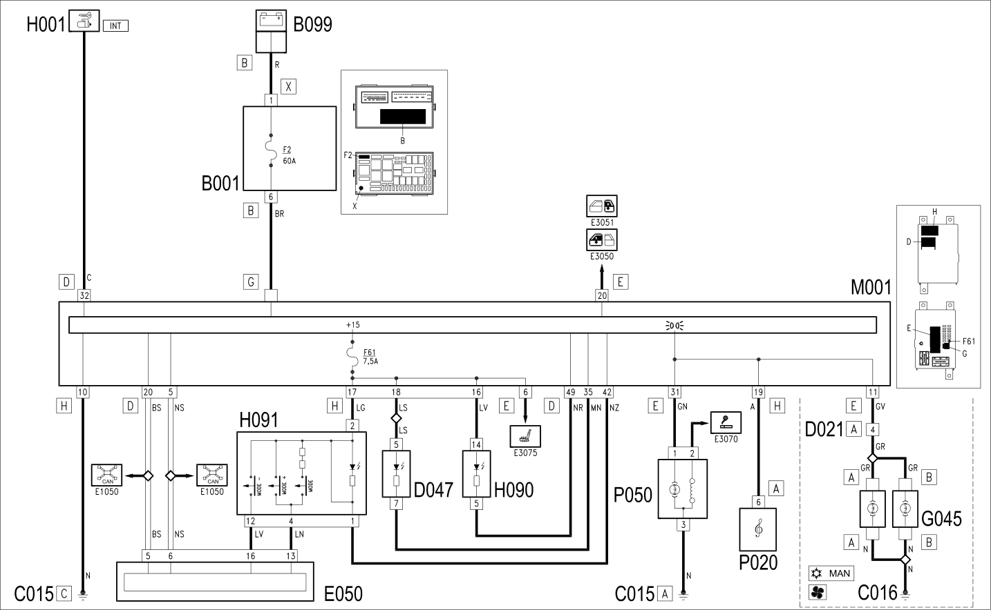 CONTROLS LIGHTING - WIRING DIAGRAM