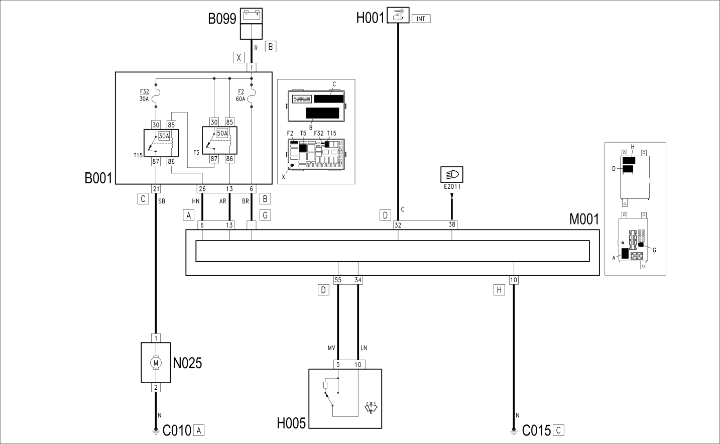 HEADLAMP WASHER - WIRING DIAGRAM