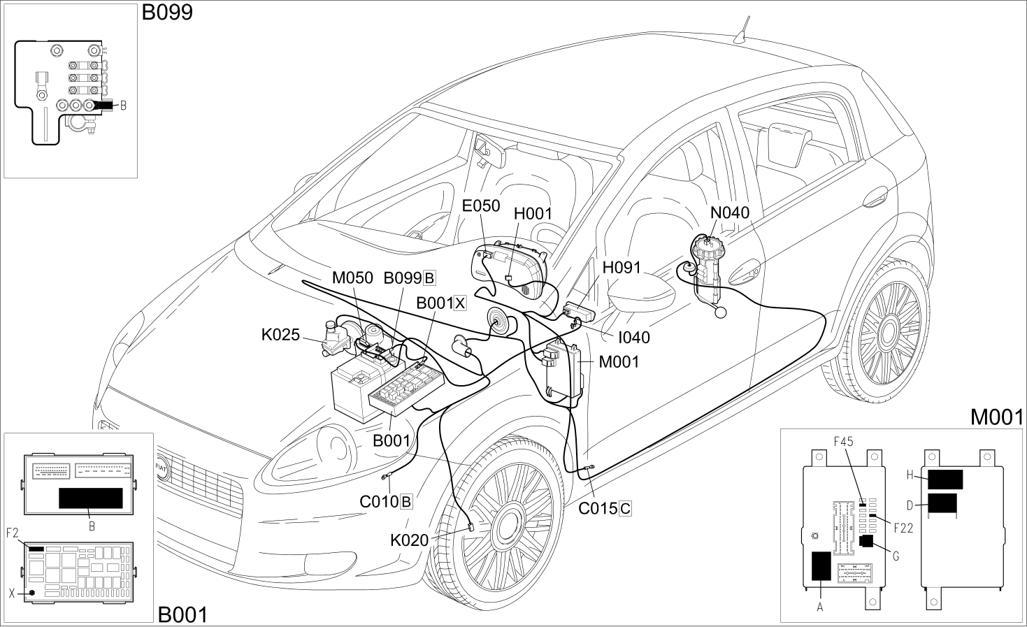 INSTRUMENT PANEL - COMPONENT LOCATION