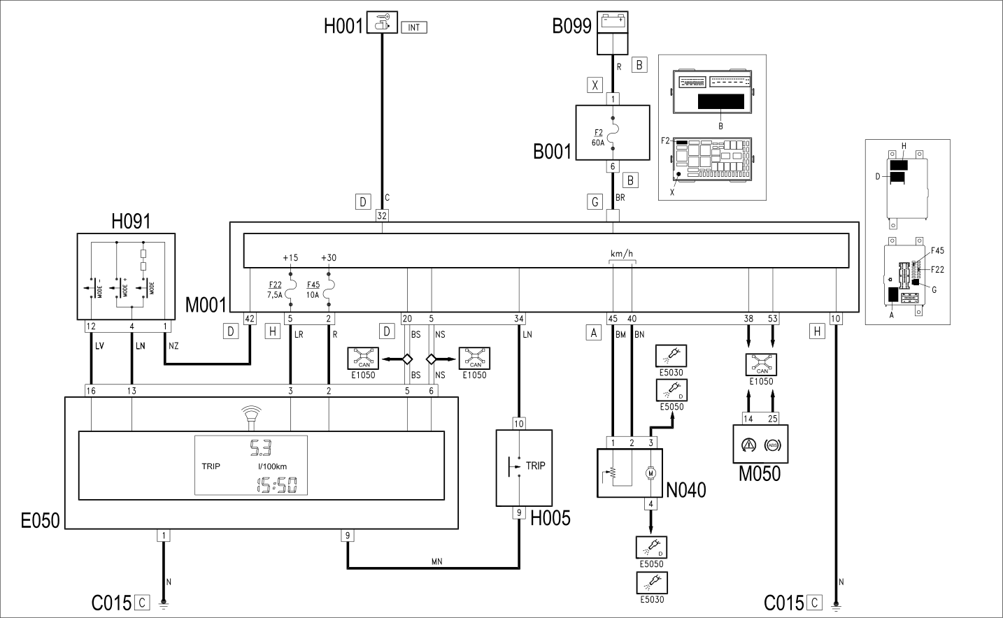 TRIP COMPUTER - WIRING DIAGRAM