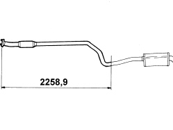 CENTRE EXHAUST PIPE - R.R.
