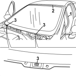 WINDSCREEN GLASS - R.R INCLUDING CLEANING HOUSING