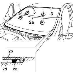 WINDSCREEN GLASS - R.R INCLUDING CLEANING HOUSING